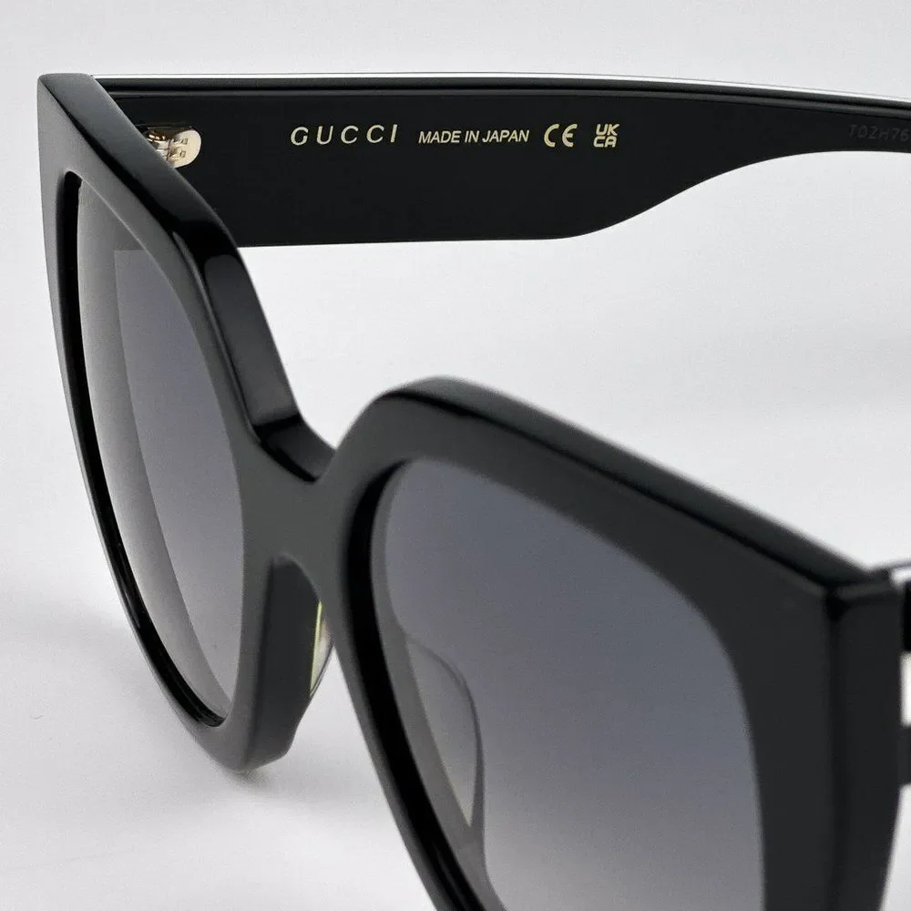NEW Gucci GG1300S 004 Black Gray Gradient Square Women Sunglasses GG 1300S